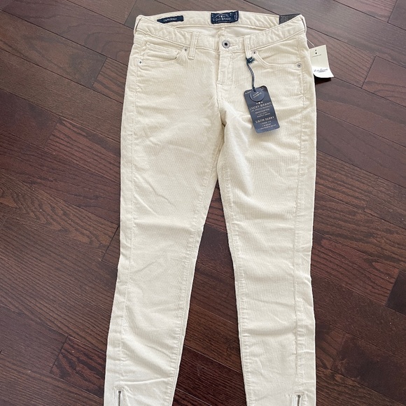 3 for $30 | Lucky Brand Lolita Skinny Ankle Corduroy in Cream - Picture 4 of 6